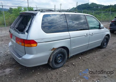 2002 Honda Odyssey Ex z USA, uszkodzony, nr VIN 5FNRL18602B047384